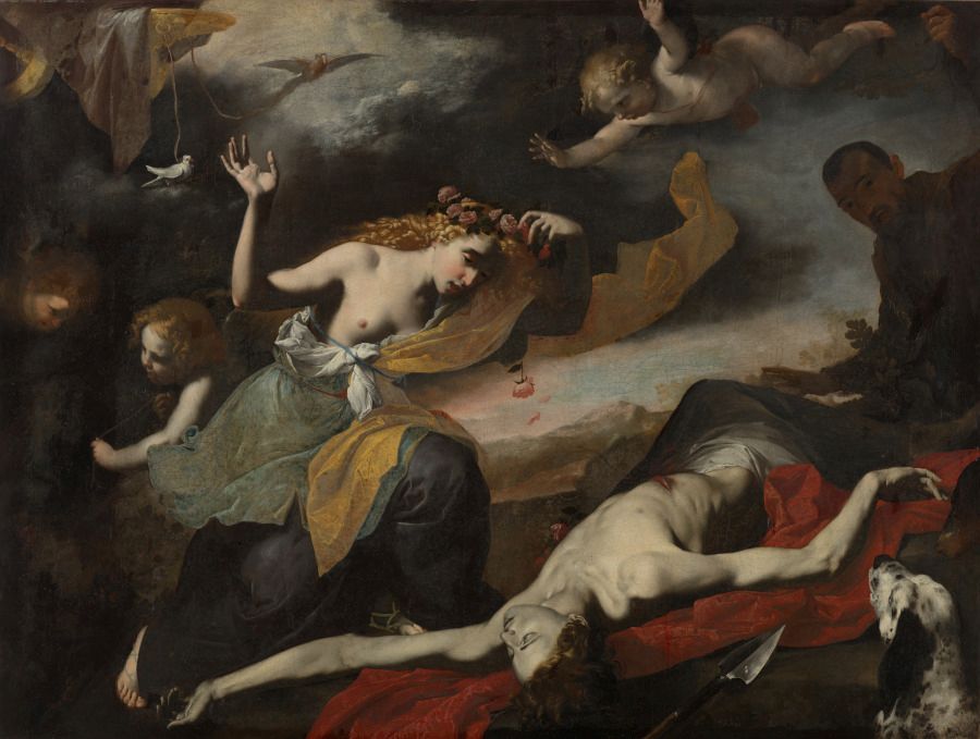 Venus Discovering the Dead Adonis. Italy, Naples, c. 1650, oil on canvas