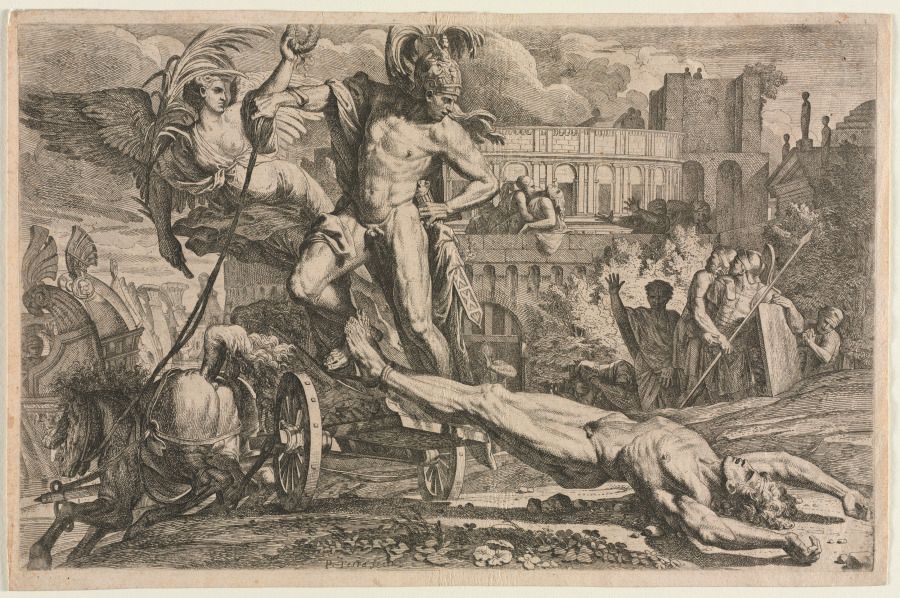 Achilles Dragging the Body of Hector. Italy, 1648, etching