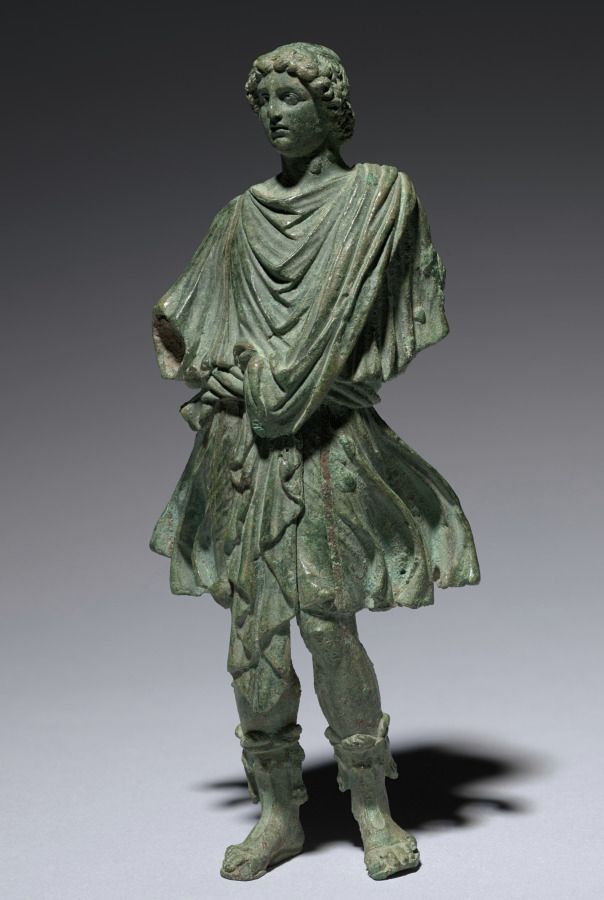 Lar. Italy, Rome, Early Imperial period, 1–25 CE, bronze with copper inlays