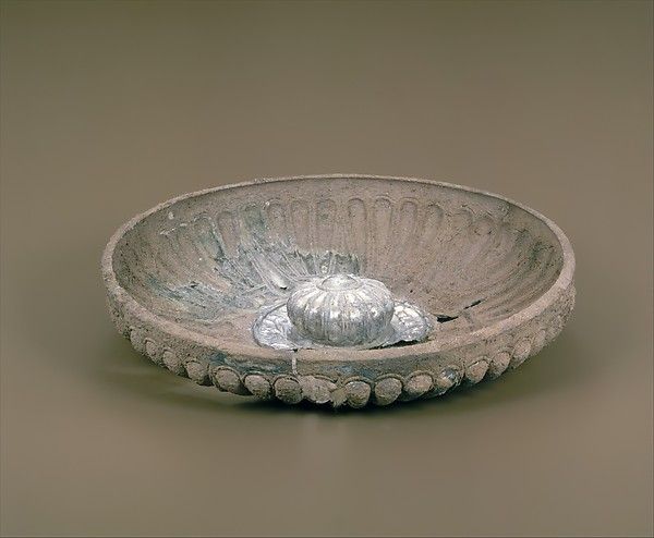 Silver phiale (libation bowl). East Greek, perhaps Rhodian, late 7th or early 6th century BCE, Silver, gold