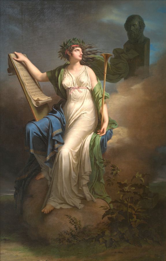 Calliope, Muse of Epic Poetry. France, late 18th-early 19th century, 1798, oil on canvas