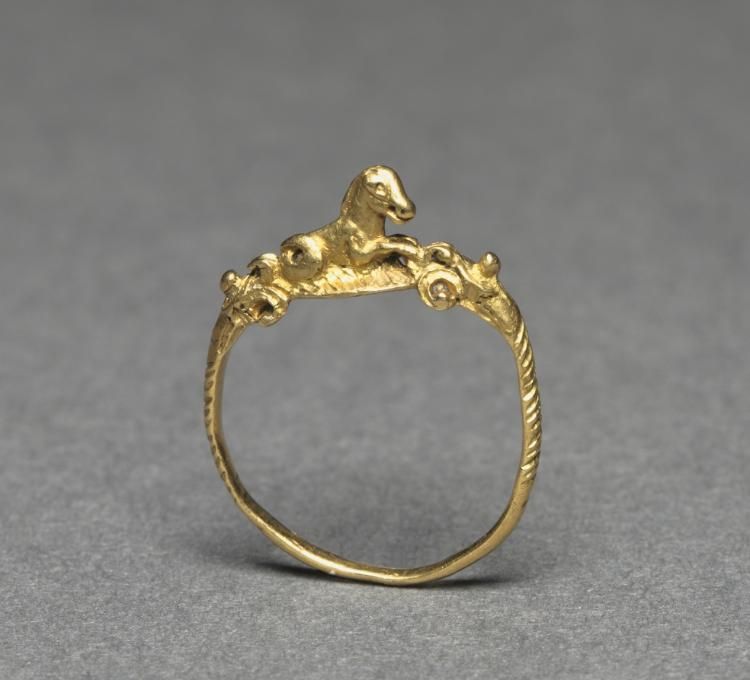 Ring with Hippocampus. Italy, Roman, 100–200 CE, gold