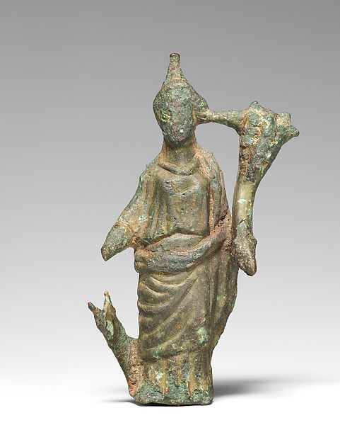 Bronze statuette of the goddess Fortuna. Roman, ca. 2nd century CE, Bronze