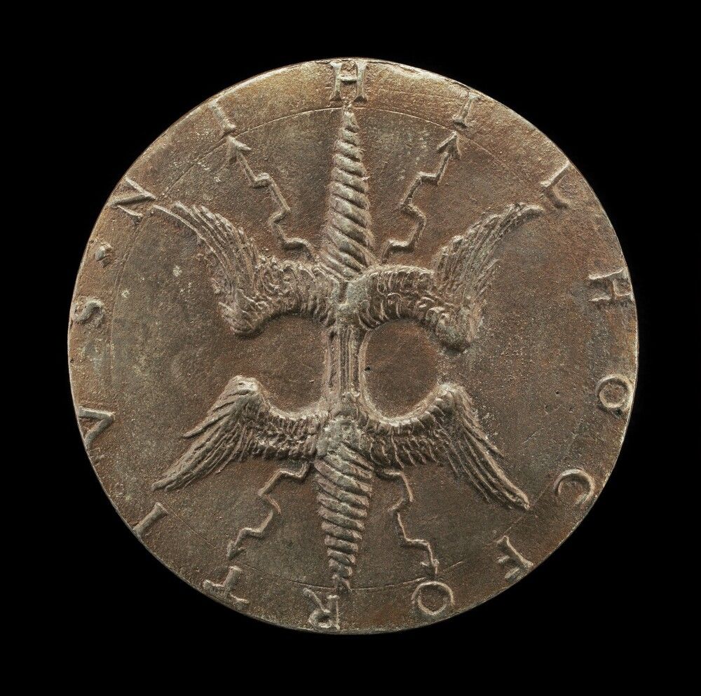 Winged Thunderbolt [reverse]. Francesco da Sangallo, c. 1522, bronze