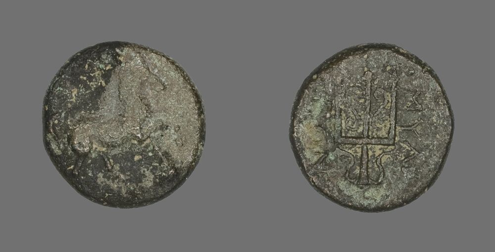 Coin Depicting a Horse. Ancient Greece, 2nd century BCE, Bronze